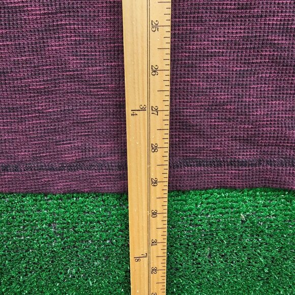 Express Henley Sweatshirt Mens 2XL Maroon Red Thermal Waffle Knit Pullover NWT - Picture 4 of 6